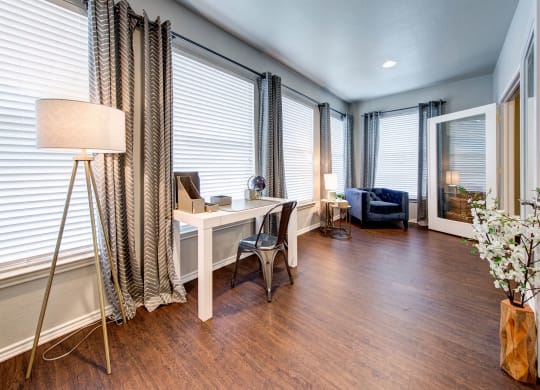 Firestone at West 7th Living Room Apartments near DFW
