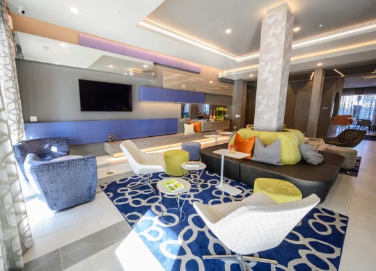 Harmony Luxury Apartments entertainment space with natural lighting