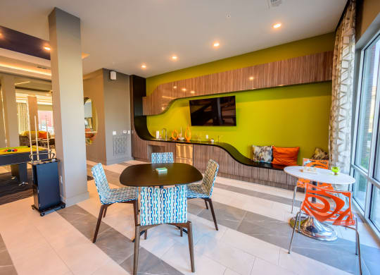 Harmony Luxury Apartments entertainment and seating area Apartments for rent Rowlett, TX 75089