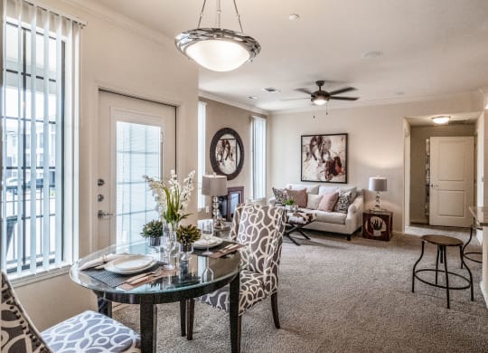 Le Mirage Apartments Living Room Apartment for rent near Odessa, TX