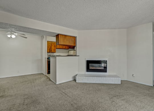 The Bradford Living Room and Fireplace Apartment for rent in Midland, TX