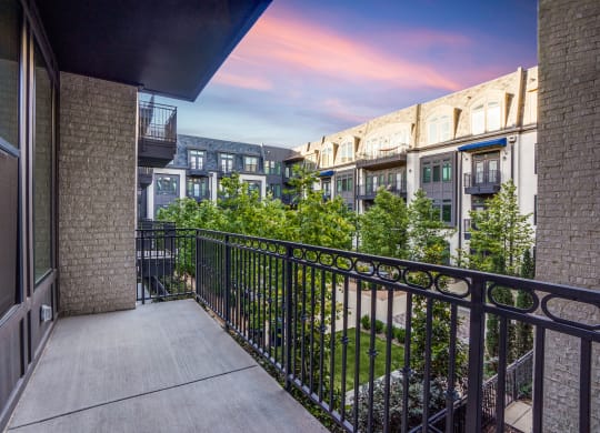 The Crosby at The Brickyard outdoor patio views Dallas Fort Worth Apartments