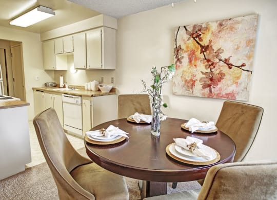 Lakeside kitchen and dining, Weidner Real Estate Investments Apartments in Mountlake Terrace, WA
