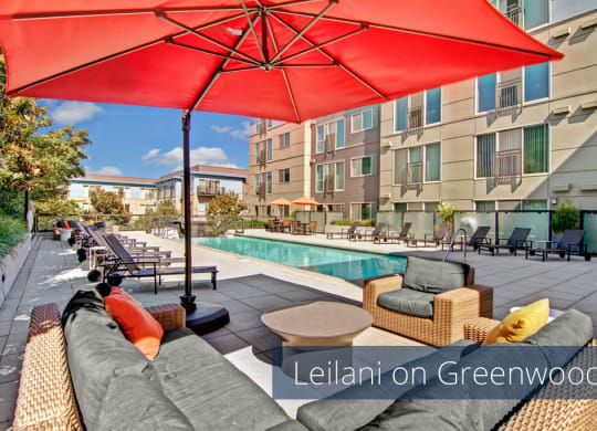 Leilani on Greenwood outdoor pool Apartments in Seattle, WA