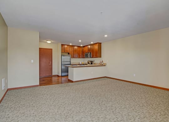 Ondine living room and kitchen Apartments in Kirkland, WA