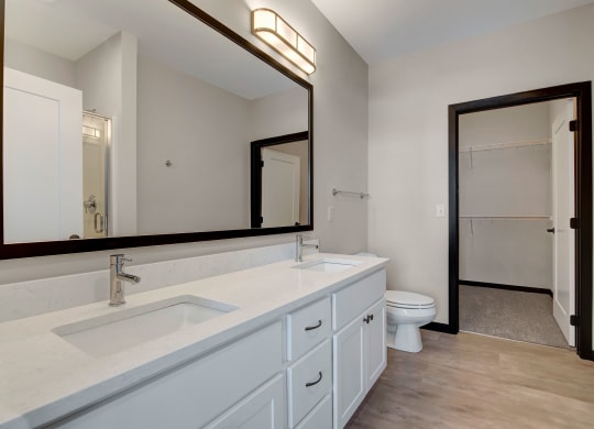 The Lafayette bathroom with double sinks Apartments for rent Fitchburg, WI