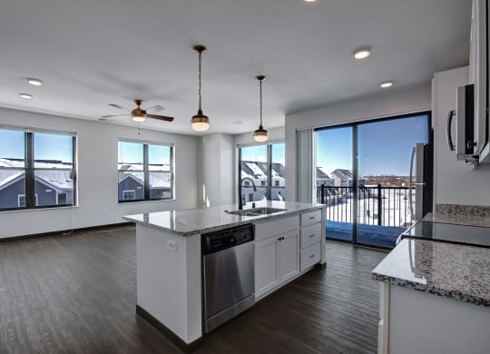 The Lafayette Kitchen and Living Room Apartments for rent Fitchburg, WI