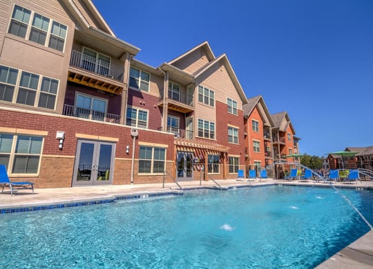 The Outdoor Pool at The Vue at Pinnacle Peak Apartment Homes Apartments in Fitchburg, WI
