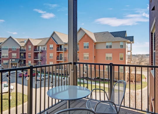 Unit Balcony at The Vue at Pinnacle Peak Apartment Homes Apartments in Fitchburg, WI