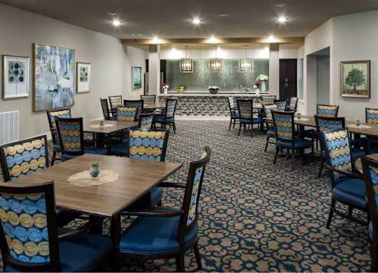 a large room with a bunch of chairs in it