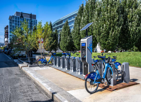 Blue Bikes Hub at Boston Landing, Allston MA