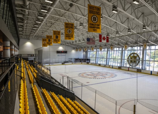 Boston Bruins practice facility ice rink at Boston Landing, Allston MA