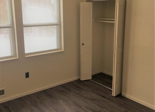 Empty bedroom with window at Haven South, Brunswick, ME, 04011