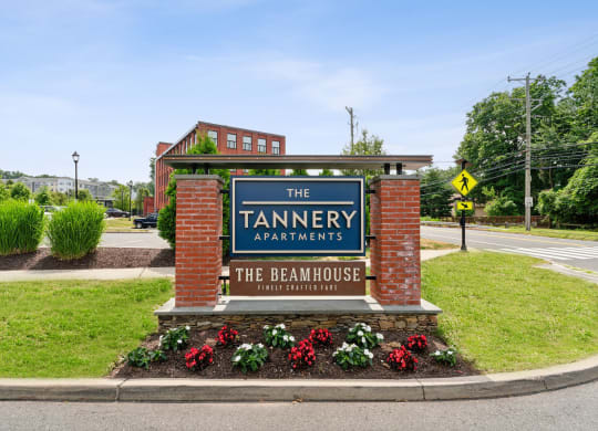 the sign at The Tannery, Glastonbury, Connecticut