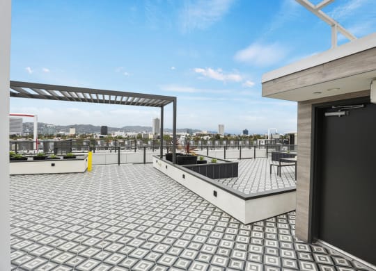 a view of the roof terrace at the graduate madison hotel in madison, wi at The Fairfax Flats Apartments, Los Angeles, California