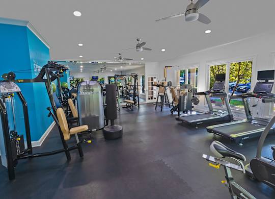 Fitness Room with Equipment at The Estates at Ballantyne, Charlotte, North Carolina, 28277