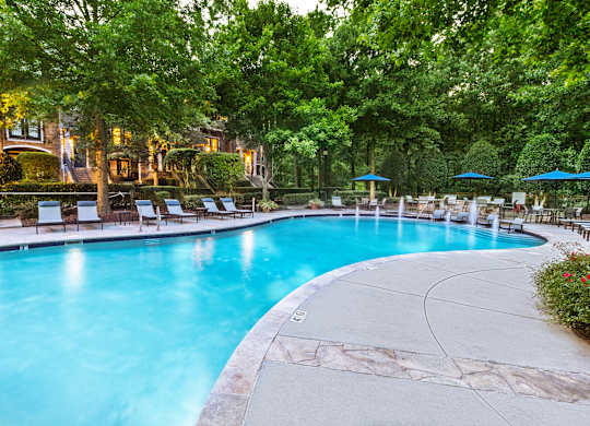 Swimming Pool with Rounded Edges at The Estates at Ballantyne, Charlotte, North Carolina, 28277