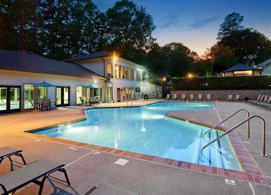 Twilight Pool at Seven Pines, Alpharetta, Georgia