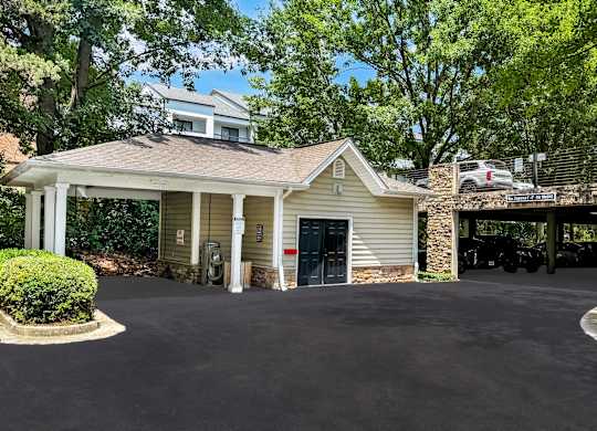 A house with a garage and a driveway.