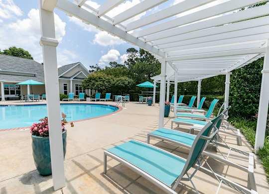 Tanning Deck Under Pergola at Villas at Hampton, Hampton, GA, 30228