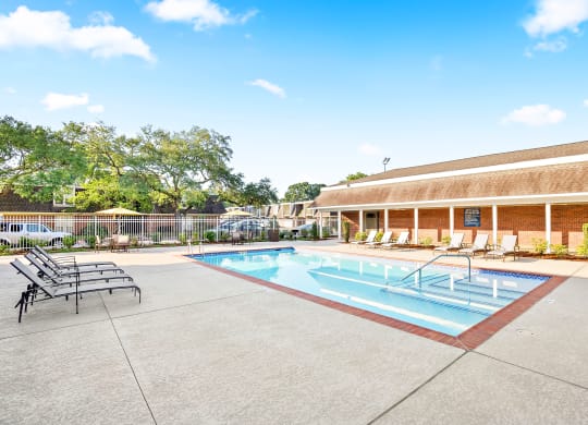 Pool with lounge chairs