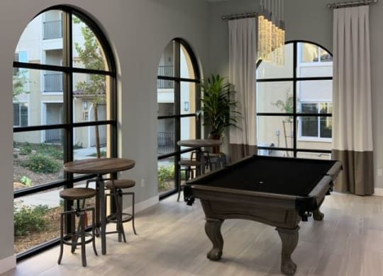 Pool table at Villa Annette Apartments, Moreno Valley, California