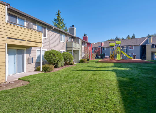 the preserve at ballantyne commons yard with playground and buildings at Quartz Creek, Washington