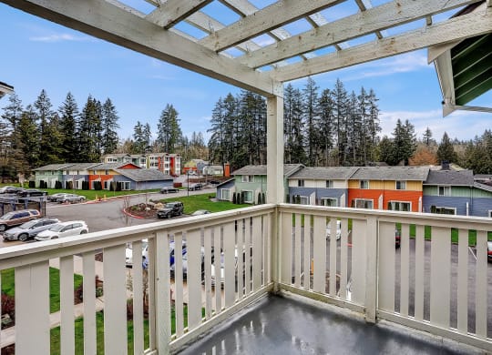 the view from our balcony at our apartments at Woodcreek, Poulsbo Washington