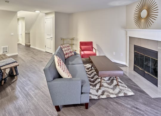 Bedroom area at Arterra Apartments, Washington