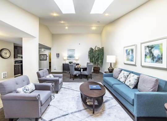 Clubhouse interior design at Arterra Apartments, Kent, Washington