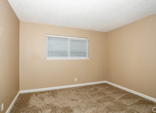 an empty room with carpet and a window  at Ella 1711, Woodland, California