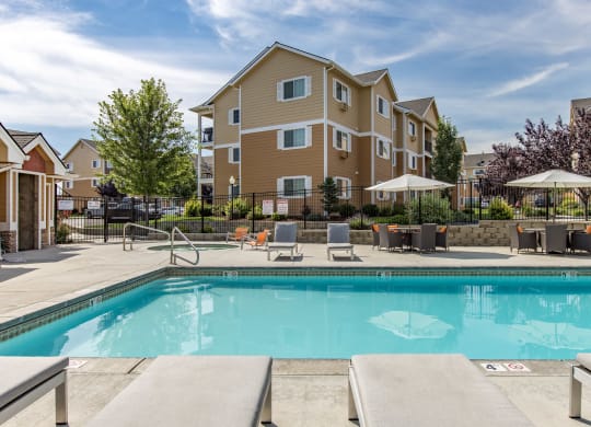 our apartments have a large pool for residents to enjoy  at Quail Springs, West Richland. Apartments with a pool