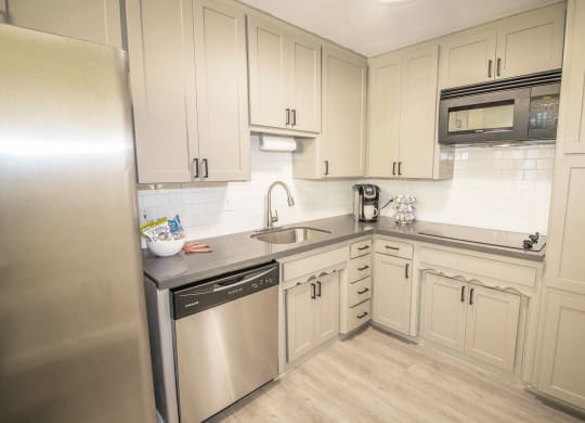 Woodland Village resident lounge with kitchen area at Woodland Village Apartments , Woodland