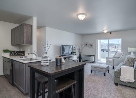Looking into large living room from dining room. at Altitude, East Wenatchee