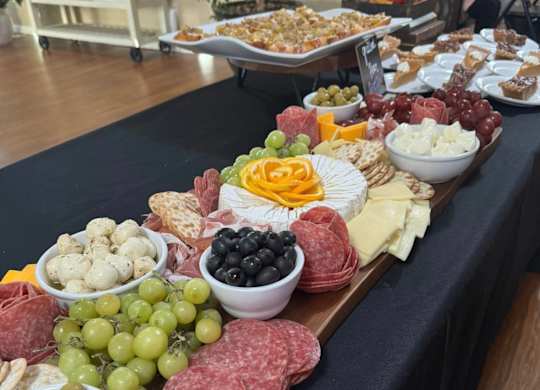 A buffet table at Lodi Commons Senior Living, Lodi