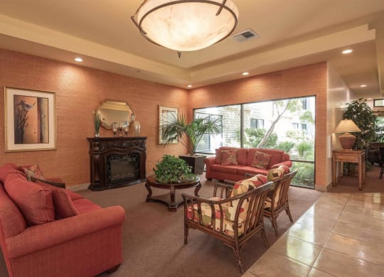 Lobby Area at Campus Commons Senior Living, Sacramento, CA