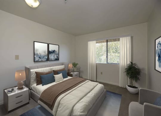 Bedroom at Campus Commons Senior Living, Sacramento, 95825