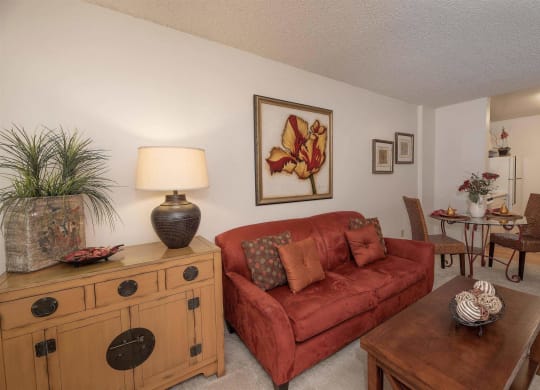 Guest Suite Living Room Area at Campus Commons Senior Living, California, 95825
