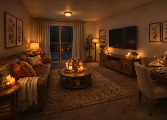 Stylish Living Room at Campus Commons Senior Living, California, 95825