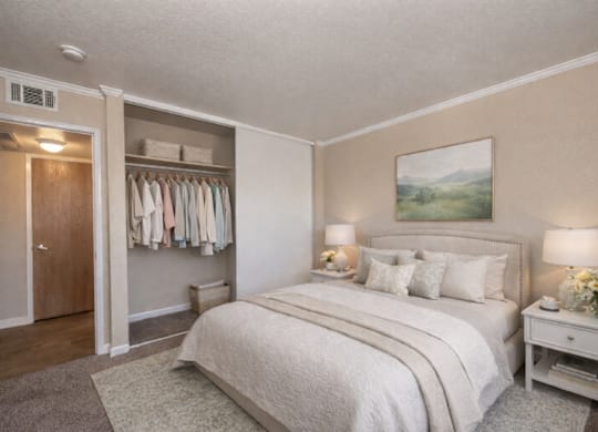 Spacious Bedroom at Lodi Commons Senior Living, Lodi, CA