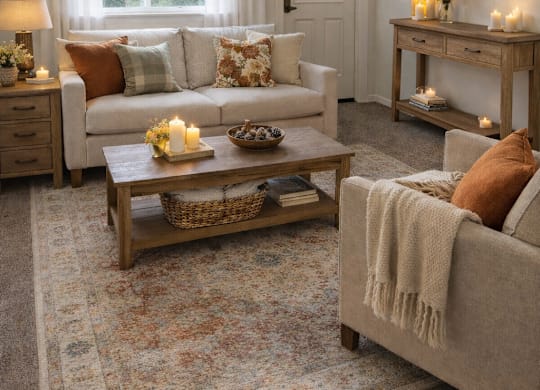 Stylish Living Room at River Commons Senior Living, California