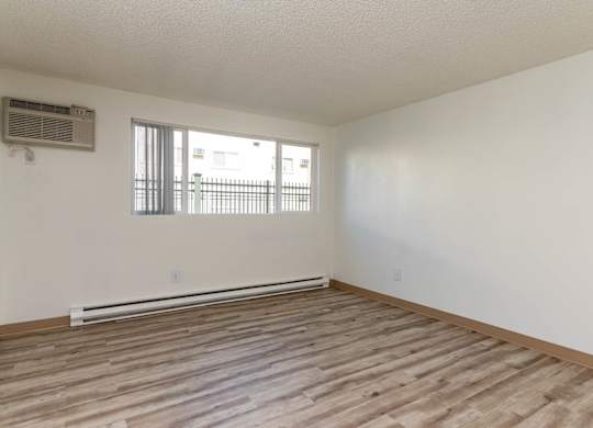 Americana | Living Room with plank style flooring