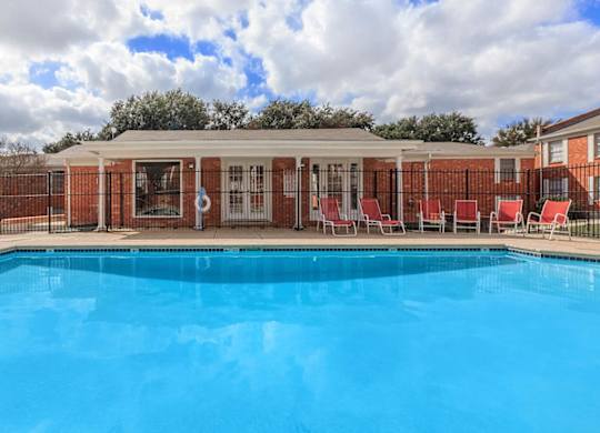 Blue Cool Swimming Pool at Boston Woods Apartments, San Antonio TX