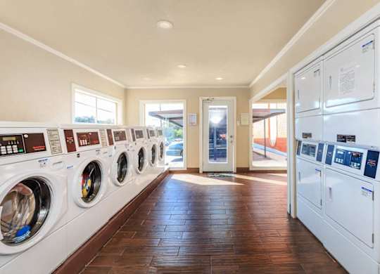 Laundry Room at Boston Woods Apartments, Texas