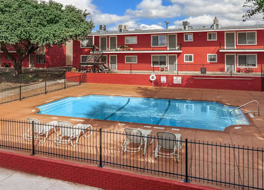 Secured Pool at Boston Woods Apartments, Texas