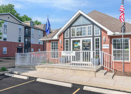 A building with a sign that says "Future Veteran's Village" is shown.