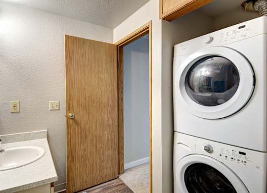 Seattle Apartments-  Laundry in the bathroom