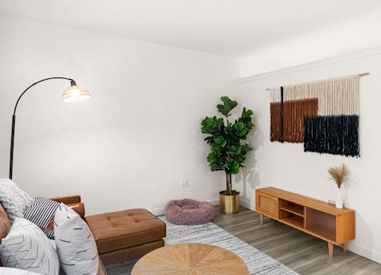 a living room with a couch and a coffee table at Baldwyn, Seattle Washington