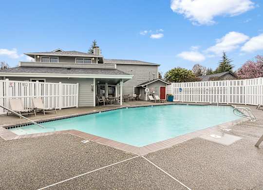 A house with a pool in the backyard.