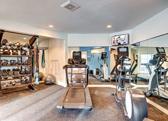 Gym area at The Lynx Apartments, Washington, 98204